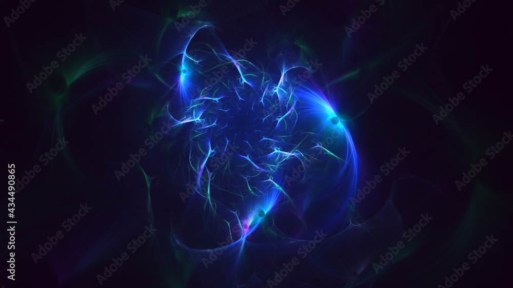 Obraz premium 3D rendering abstract multicolor fractal light background