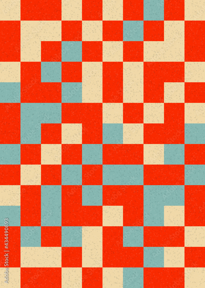 Fototapeta premium Abstract Geometric Pattern generative computational art illustration