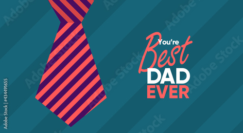 Father's Day is a day of honouring fatherhood and paternal bonds.  Flat vector illustration. Minimalistic background for poster, postcard, banner.