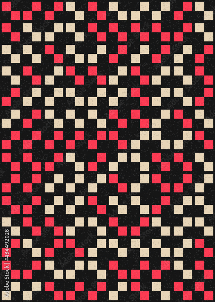 Fototapeta premium Abstract Geometric Pattern generative computational art illustration