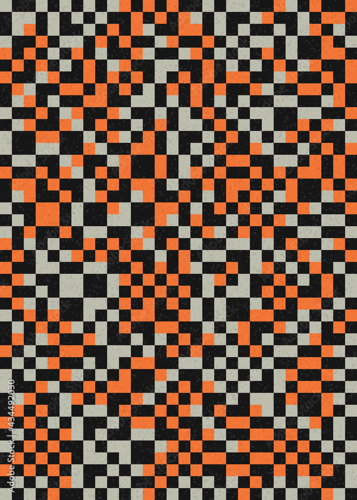 Fototapeta premium Abstract Geometric Pattern generative computational art illustration