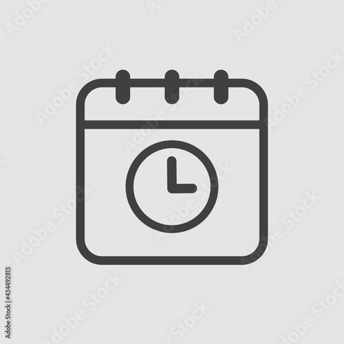 Icon page calendar - timer, time, clock, reminder