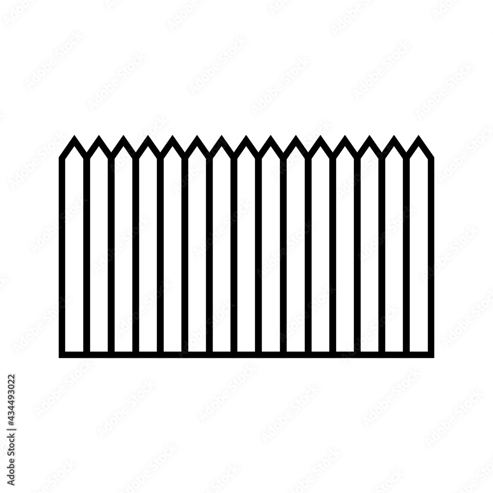 Fence line icon. Simple traditional fence. Vector Illustration Fence line icon. Simple traditional fence. Vector Illustration