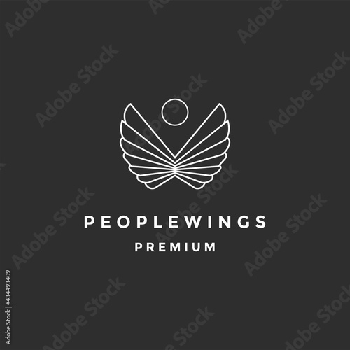 abstract people logo Images download on black background