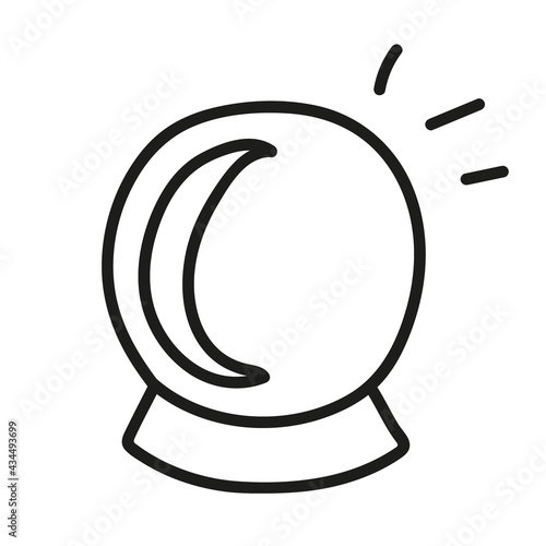 magic ball in doodle style