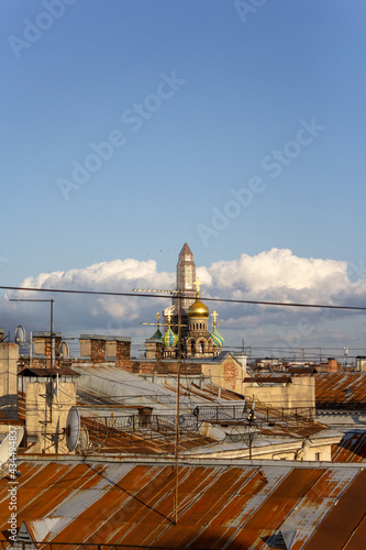 urban landscape of St. Petersburg. roofs of St. Petersburg