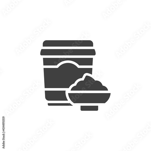 Sour cream vector icon