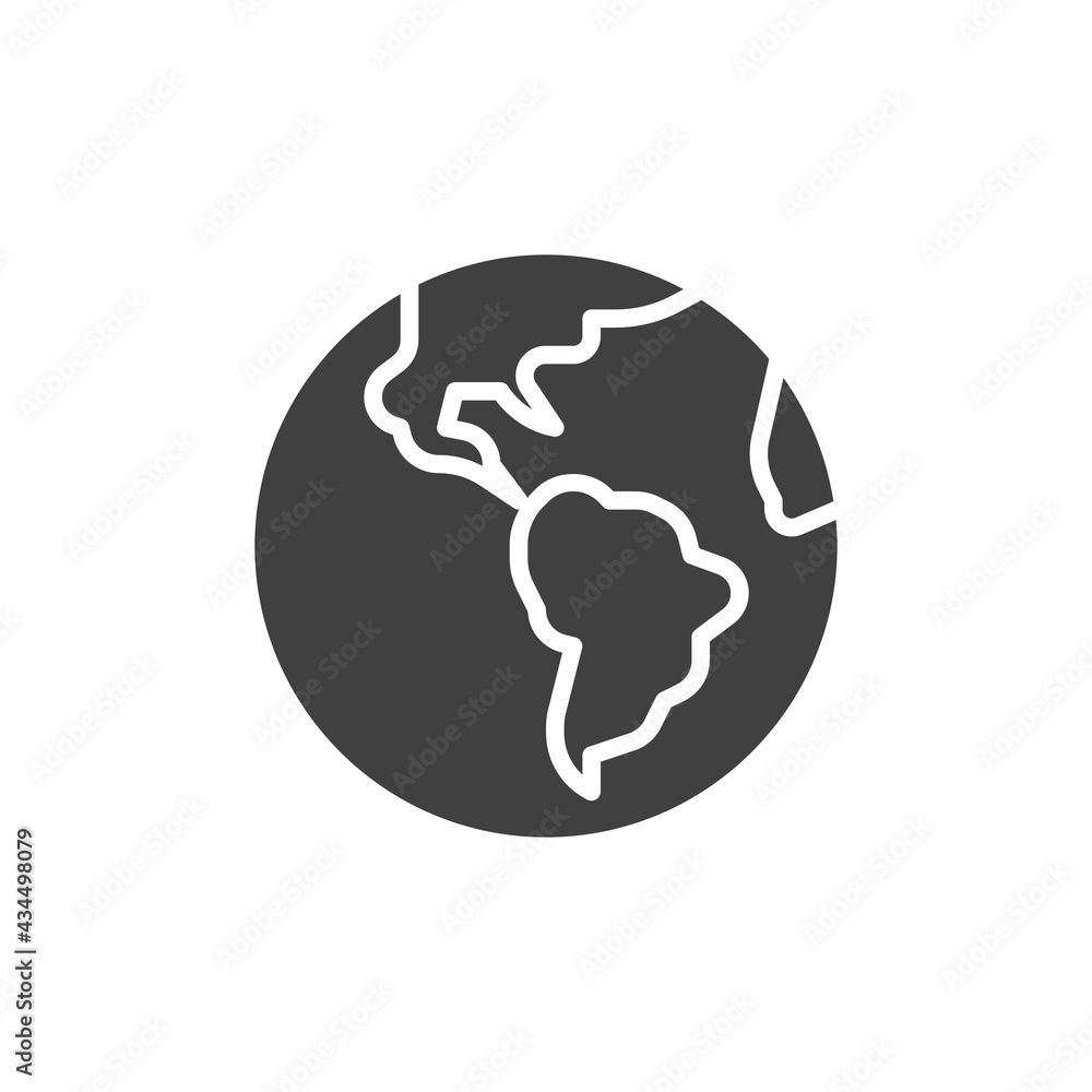 Earth globe vector icon Earth globe vector icon