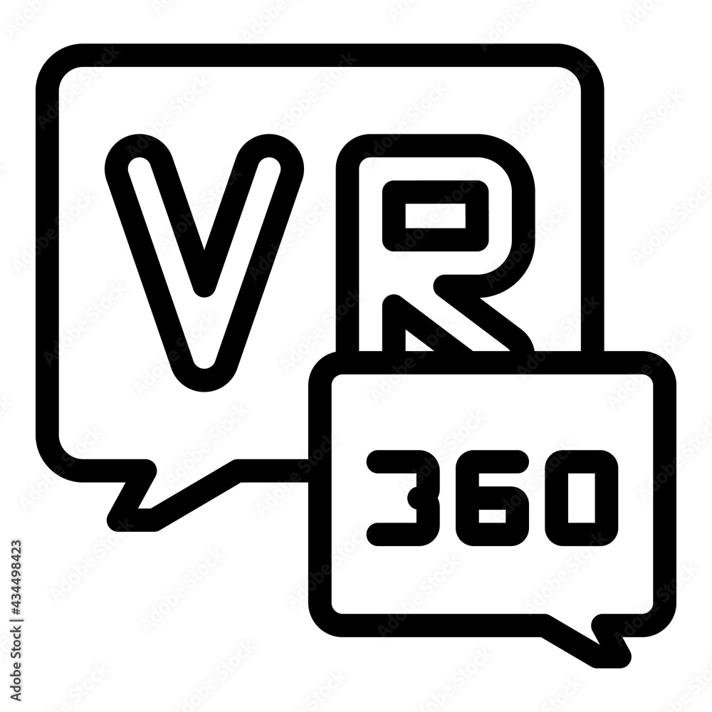 Augmented reality icon. Outline Augmented reality vector icon for web design isolated on white background Augmented reality icon. Outline Augmented reality vector icon for web design isolated on white background