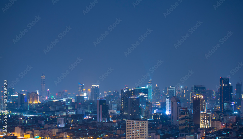 Bangkok beautiful city background at night.