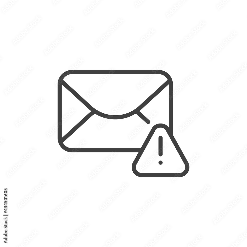 Important email message line icon Important email message line icon