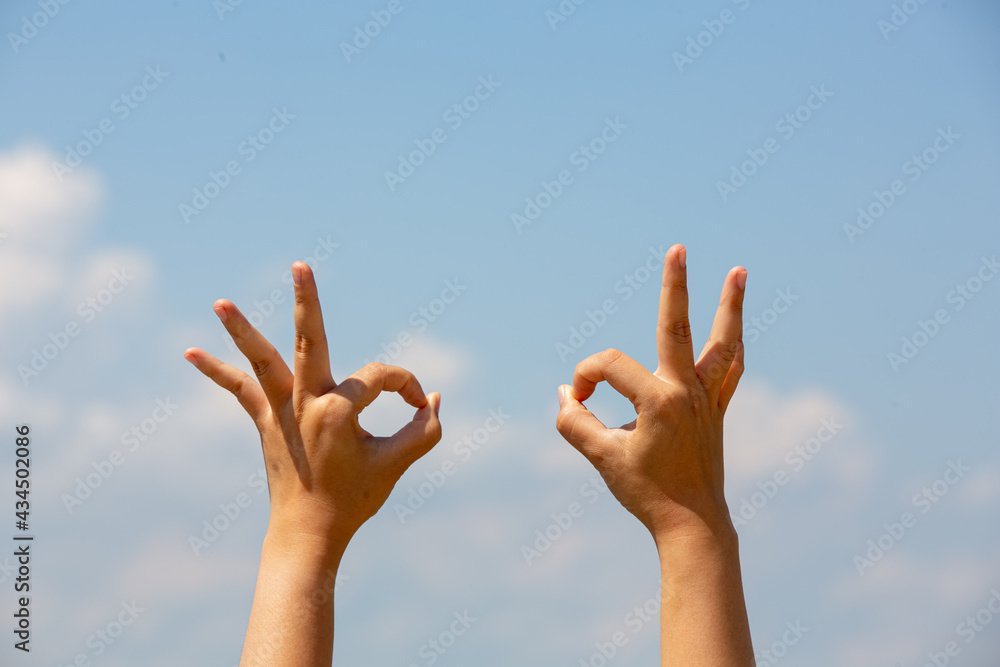 Deaf asia woman using sign language. Deaf asia woman using sign language.