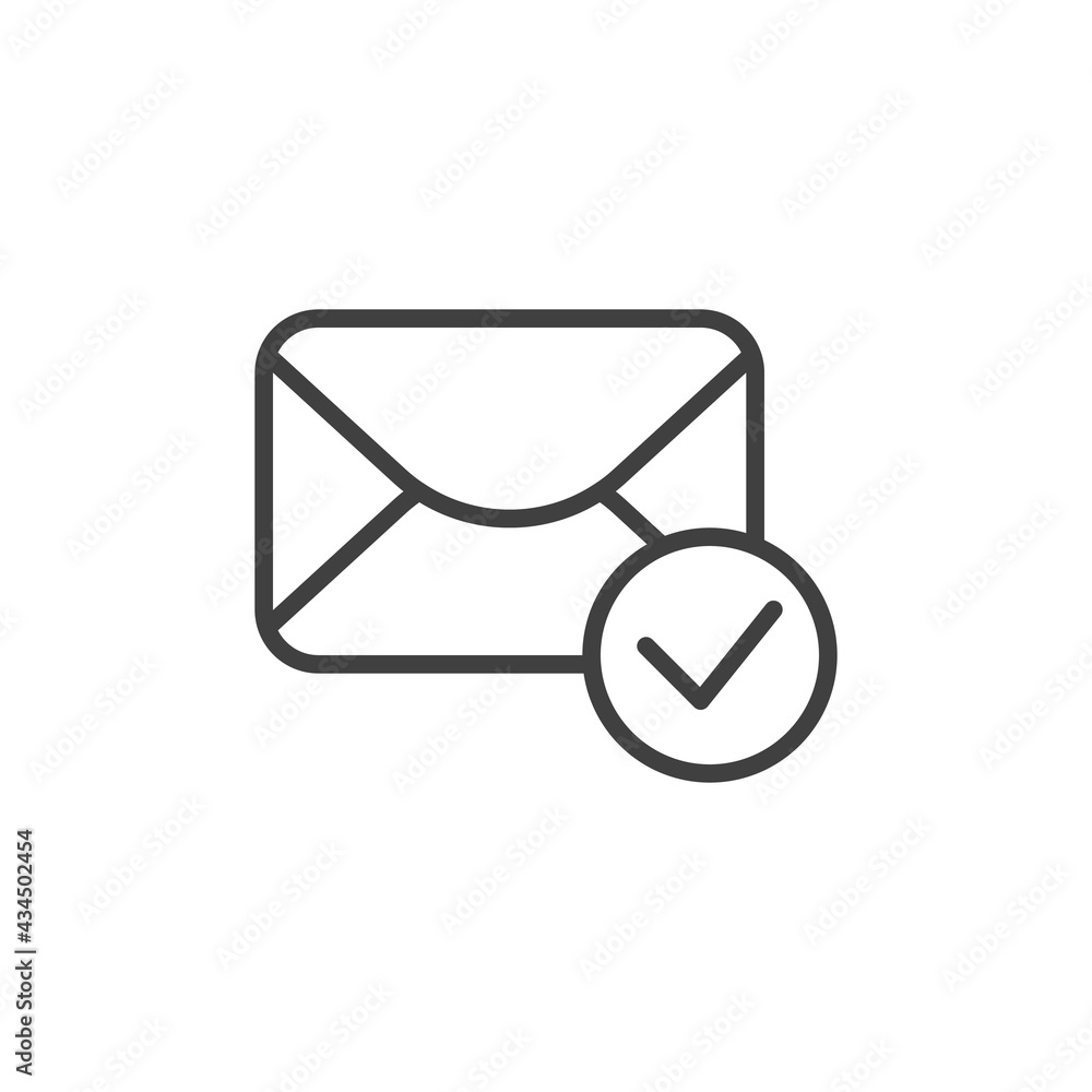 Received email message line icon Received email message line icon