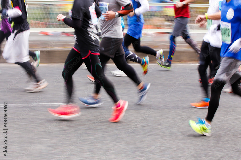 Obraz premium ブレたマラソンランナー 