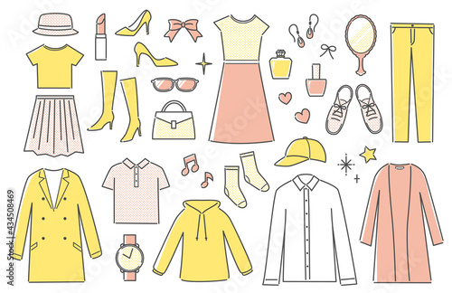 illustration of clothes and fashion