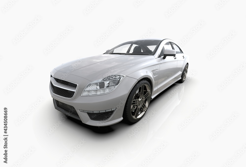 Generic and Brandless Expensive Luxury Car Isolated on White 3d Illustration Generic and Brandless Expensive Luxury Car Isolated on White 3d Illustration