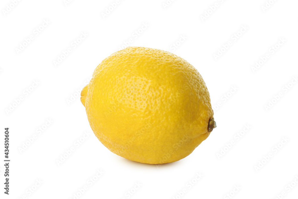 Fresh single lemon isolated on white background Fresh single lemon isolated on white background