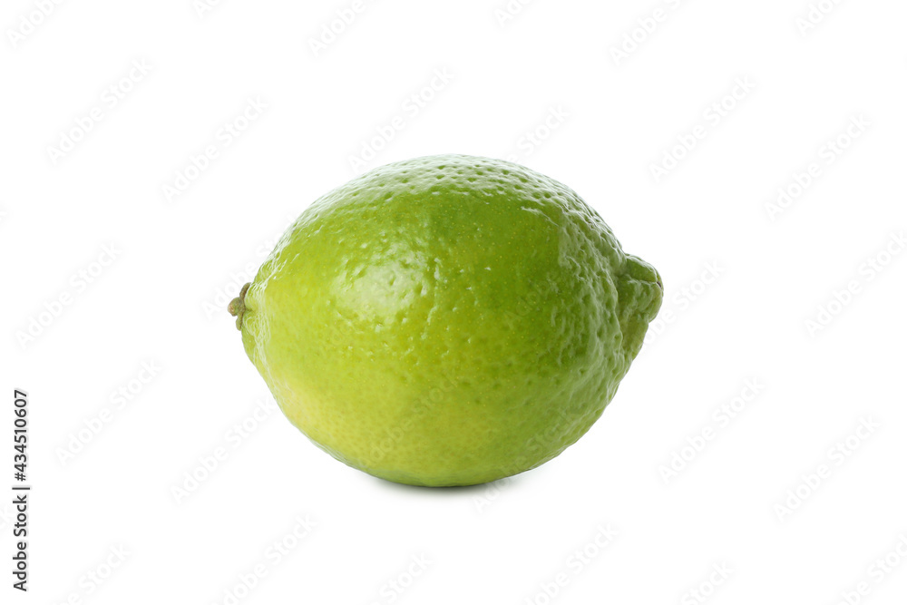 Fresh single lime isolated on white background Fresh single lime isolated on white background