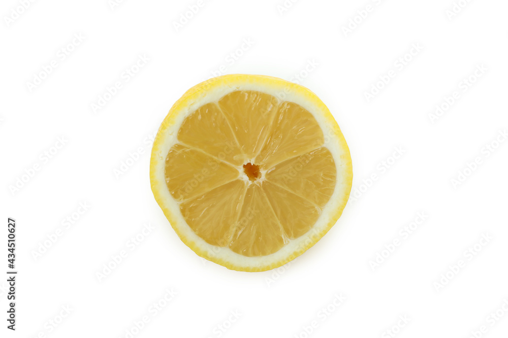 Half of lemon isolated on white background
