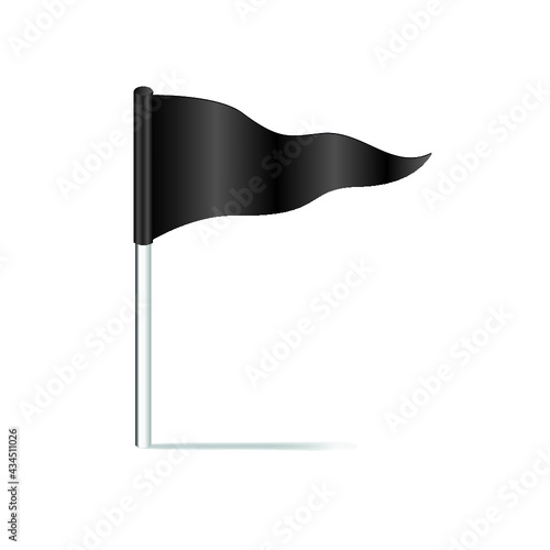 Black flag isolated on a white background