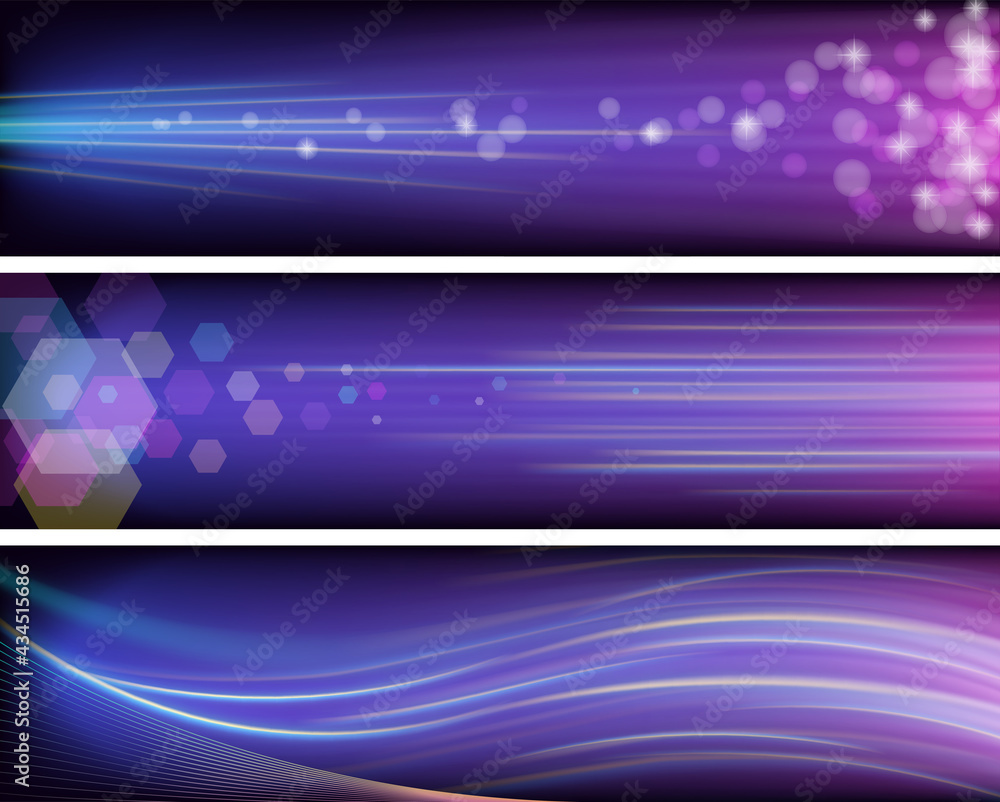 Shiny purple banners Shiny purple banners