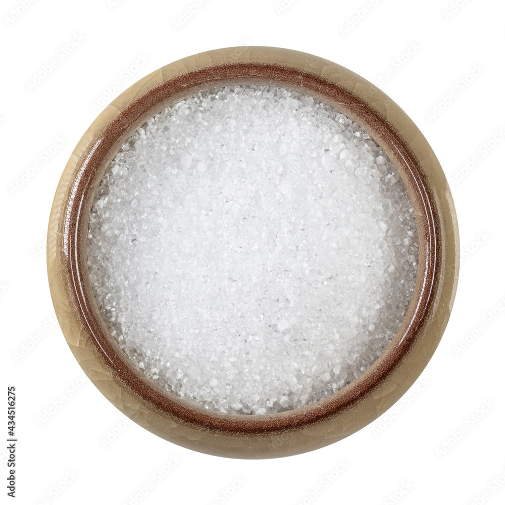 crystalline citric acid in round bowl cutout crystalline citric acid in round bowl cutout