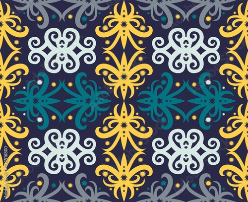 seamless patern of dayak ethnic pattern.traditional Indonesian fabric motif.borneo pattern. vector design inspiration. Creative textile for fashion or cloth