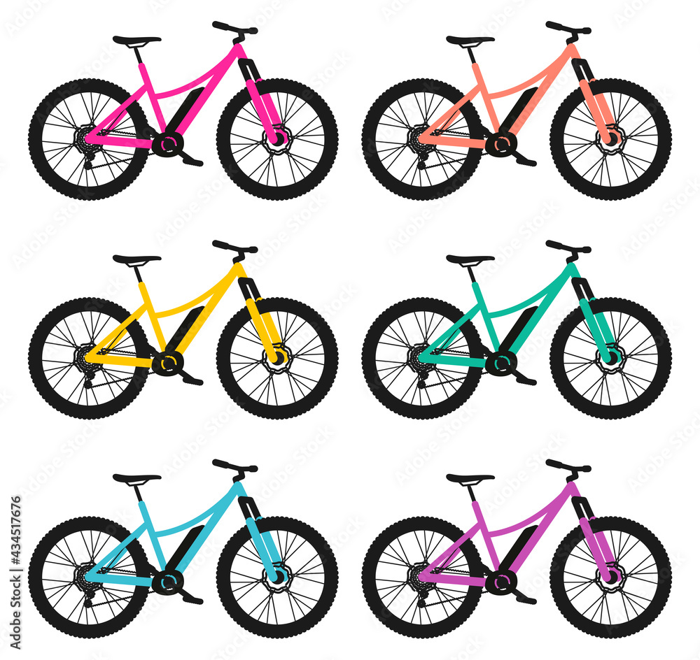 Obraz premium VTT e-bike femme planche