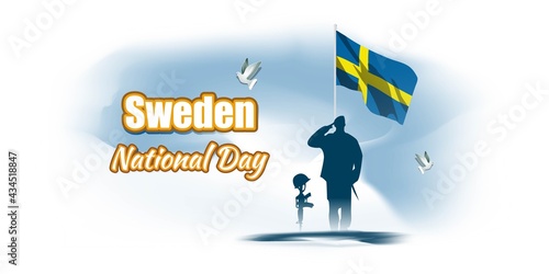 vector illustration  for Sweden national day