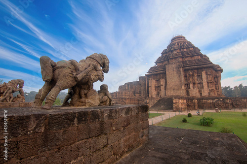 The Horse statue of Konark Sun temple,Odisha, India photo