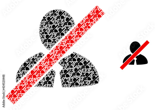 Blacklisted clerk icon collage is done from repeating fractal blacklisted clerk items. self vector combination from blacklisted clerk icons.