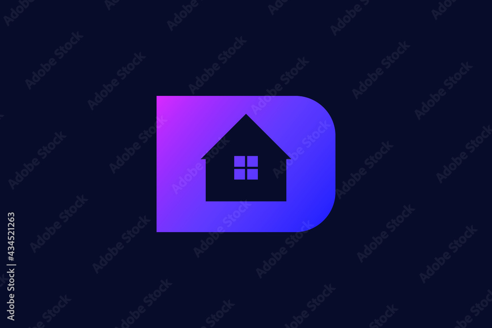 Logo design of D in vector for construction, home, real estate, building, property. creative elegant Monogram. Premium Business home logo icon. Logo design of D in vector for construction, home, real estate, building, property. creative elegant Monogram. Premium Business home logo icon.