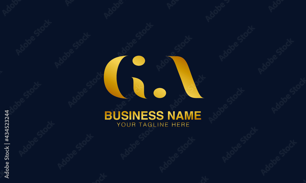 GA G A initial logo | initial based abstract modern minimal creative logo, vector template image. luxury logotype logo, real estate homie logo. typography logo. initials logo.
 - obrazy, fototapety, plakaty 