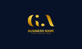 GA G A initial logo | initial based abstract modern minimal creative logo, vector template image. luxury logotype logo, real estate homie logo. typography logo. initials logo. 