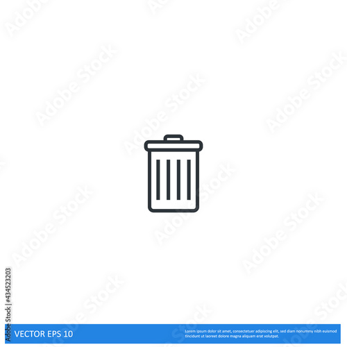 trash bin Icon Vector illustration simple design element