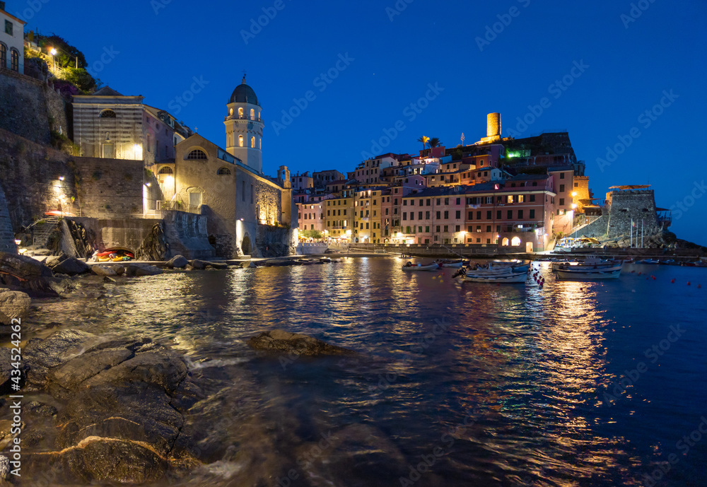 Vernazza (Italy) - A view of Vernazza, one of Five Lands villages in the coastline of Liguria region, part of the Cinque Terre National Park