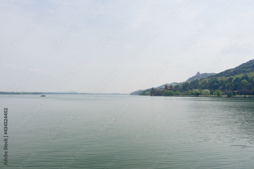 Scenery of the East Lake in Wuhan, China