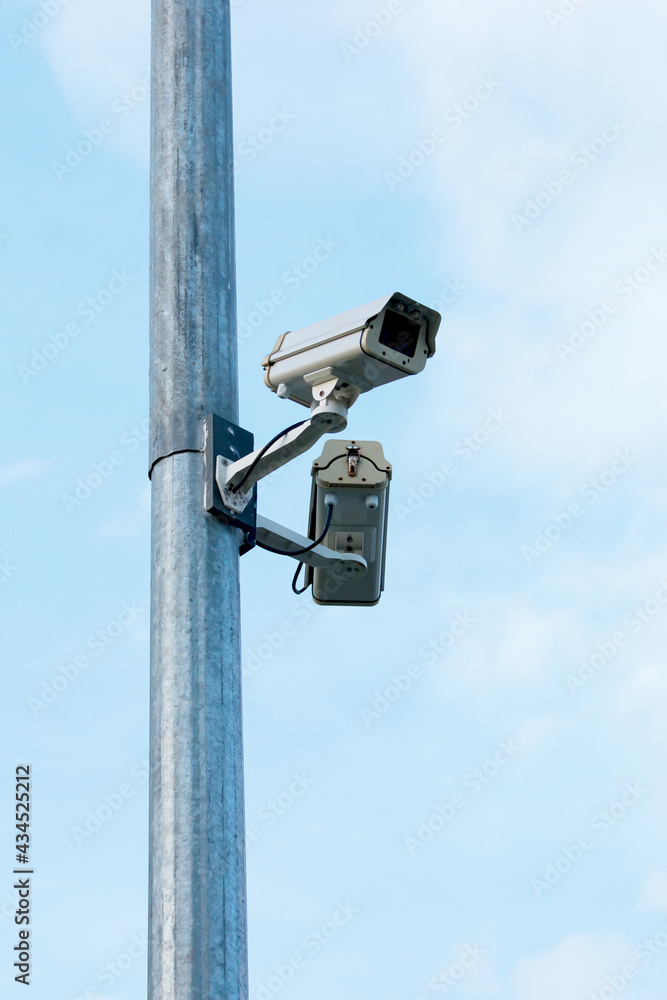 Outdoor cctv camera That was installed on the pole