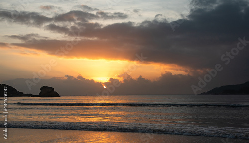 Sunrise over the Dadonghai Sea  Sanya  Hainan  China