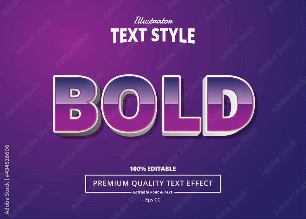 BOLD illustrator Text Effect