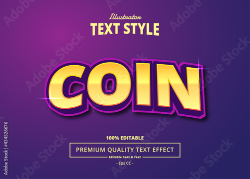 Coin Illustrator Text Effect