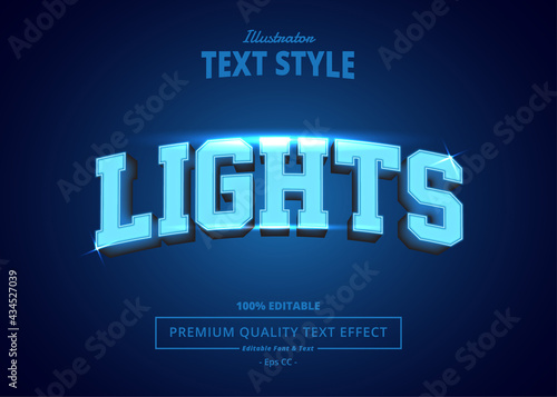 Lights Illustrator Text Effect