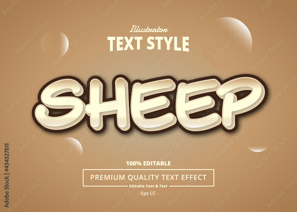 Sheep Illustrator Text Effect