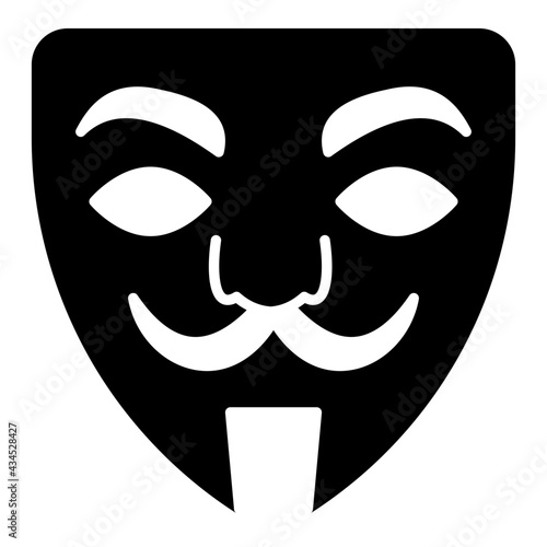 A creative design icon of hacker mask photo
