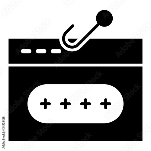 A modern style icon of phishing website