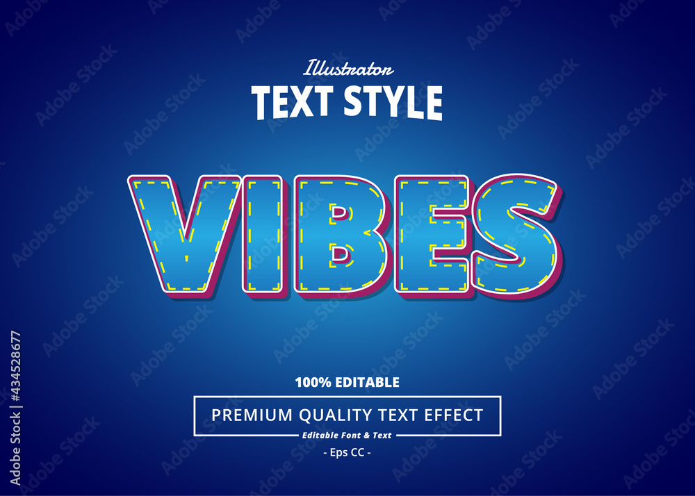 Vibes Illustrator Text Effect Vibes Illustrator Text Effect