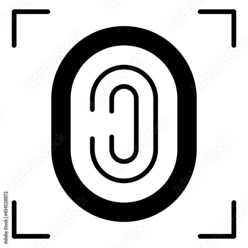A modern design icon of fingerprint scanning 
