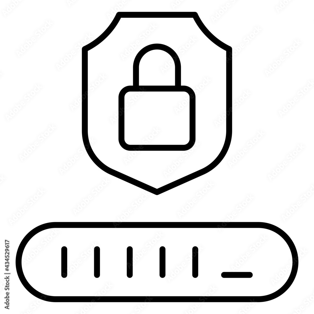An icon design of password lock, editable vector An icon design of password lock, editable vector