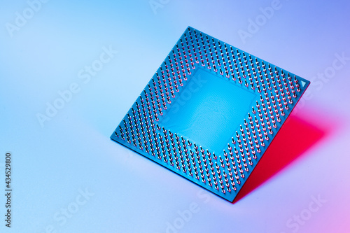 Canvas Print CPU, Computer Processing Unit, A Central processor in personal computer or electronic circuits board