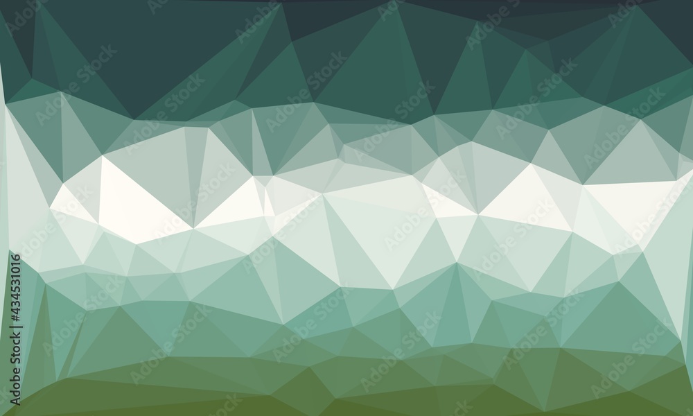 turquoise, white and green polygonal background